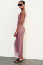 Фото #4 товара Платье из прозрачной ткани с принтом ZARA