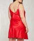 ფოტო #2 პროდუქტის Plus Size Ultra Soft Satin Chemise Lingerie with Adjustable Straps