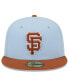 ფოტო #4 პროდუქტის Men's Light Blue/Brown San Francisco Giants Spring Color Basic Two-Tone 59Fifty Fitted Hat