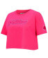 ფოტო #3 პროდუქტის Women's Pink Philadelphia Phillies Triple Pink Boxy Cropped T-shirt
