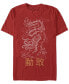 Фото #1 товара Men's Stacked Dragon Short Sleeve Crew T-shirt