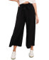 Фото #1 товара Women's Tie-Waist Wide-Leg Ankle Pull-On Pants