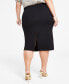 Plus Size Zip-Front Pencil Skirt, Created for Macy's