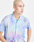Men's Bernard Short Sleeve Button-Front Printed Shirt, Created for Macy's