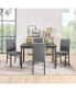 Фото #2 товара Modern Dining Table and 4 Chairs Set with Upholstered Seats and Sturdy Wood Legs