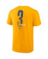 Фото #4 товара Men's Jordan Poole Gold Golden State Warriors 2022 NBA Finals Champions Name and Number T-shirt