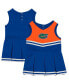 ფოტო #1 პროდუქტის Girls Infant Royal Florida Gators Time For Recess Cheer Dress