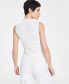 ფოტო #4 პროდუქტის Women's Smocked Sleeveless Top