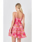 Women's Organza Floral Mini Dress