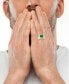 ფოტო #2 პროდუქტის EFFY® Limited Edition Men's Emerald (3 ct. t.w.) & Diamond (1/2 ct. t.w.) Ring in 14k Gold