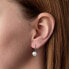 Фото #4 товара White gold drop earrings with genuine Pavona pearls 821009.1