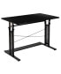 Height Adjustable (27.25-35.75"H) Sit To Stand Home Office Desk