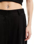 Only pleat front tailored trousers in black