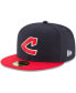 Men's Navy Cleveland Guardians Cooperstown Collection Wool 59FIFTY Fitted Hat