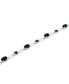 ფოტო #1 პროდუქტის Black Sapphire Open Link Bracelet (8-1/10 ct. t.w.) in Sterling Silver