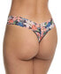 Printed Signature Lace Low Rise Thong Underwear