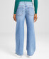 Women's Studded Wide-Leg Mid-Rise Jeans, Created for Macy's