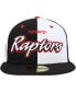 Фото #3 товара Men's Black, White Toronto Raptors Griswold 59FIFTY Fitted Hat