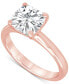 ფოტო #1 პროდუქტის Certified Lab Grown Diamond Cushion-Cut Solitaire Engagement Ring (4 ct. t.w.) in 14k Gold