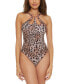 ფოტო #1 პროდუქტის Women's Zanzibar Leopard-Print One-Piece Swimsuit