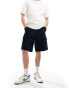 Armani Exchange label logo cargo shorts in navy