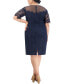 ფოტო #2 პროდუქტის Plus Size Illusion Lace Sheath Dress