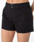 ფოტო #4 პროდუქტის Juniors' Mid-Rise Smocked-Waist Cargo Shorts