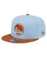 Фото #1 товара Men's Light Blue/Brown Golden State Warriors 2-Tone Color Pack 9Fifty Snapback Hat