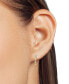 ფოტო #2 პროდუქტის Diamond Twisted Small Hoop Earrings (1/4 ct. t.w.) in Sterling Silver & 14k Gold-Plate