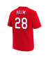 ფოტო #2 პროდუქტის Youth Jonah Heim Red Texas Rangers Name Number T-Shirt