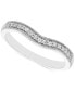 ფოტო #1 პროდუქტის Diamond Bead Edge Contour Band (1/10 ct. t.w.) in 14k White Gold