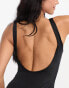 Фото #8 товара ASOS DESIGN scoop neck swimsuit in black