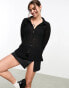 Фото #1 товара Monki long sleeve sheer blouse in black