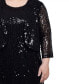 Фото #4 товара Plus Size Sequined Bolero Jacket and Dress, 2 Piece Set