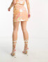 Collective the Label Petite exclusive disc sequin mini skirt co-ord in burnt apricot Kräftiges Apricot, 36 - фото #2