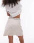 Фото #4 товара Topshop tailored twill mini skirt in cream with satin contrast knicker trim