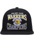 Men's Black Golden State Warriors Hardwood Classics SOUL Champions Era Diamond Snapback Hat