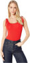 Bardot 188848 Womens Bow Tie Sleeveless Bodysuit Fire red Size 8/Medium