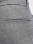 New Look slim suit trousers in dark grey texture