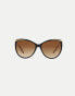 Фото #3 товара Ralph Ra5150 Cat Eye Sunglasses in Black with Brown lens