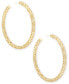 ფოტო #1 პროდუქტის Large Openwork Tubular Hoop Earrings, 2.5"