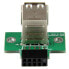 Фото #7 товара StarTech.com 2 Port USB Motherboard Header Adapter - IDC - USB 2.0 - Black - Green - Stainless steel - 20 mm - 125 mm - 230 mm