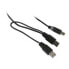 Synergy 21 S215325 - 1 m - USB B - 2 x USB A - USB 2.0 - Male/Male - Black