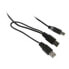 Фото #1 товара Synergy 21 S215325 - 1 m - USB B - 2 x USB A - USB 2.0 - Male/Male - Black