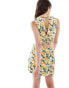 Фото #4 товара Abercrombie & Fitch co-ord plunge front top with shirred waist in lemon print