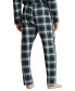 ფოტო #2 პროდუქტის Men's Cotton Plaid Flannel Pajama Pants