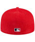 Фото #4 товара Men's Red St. Louis Cardinals Throwback Corduroy 59FIFTY Fitted Hat