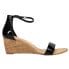 Фото #1 товара VANELi Monir Wedge Womens Black Casual Sandals 308155