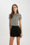 Фото #3 товара Футболка Defacto Slim Fit Stripe Tee