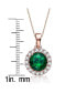 Фото #2 товара Cubic Zirconia Sterling Silver Emerald Round Pendant